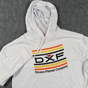 Dixxon Flannel Company Hoodie Size XL Streamline Orange‎ Crop White Women's